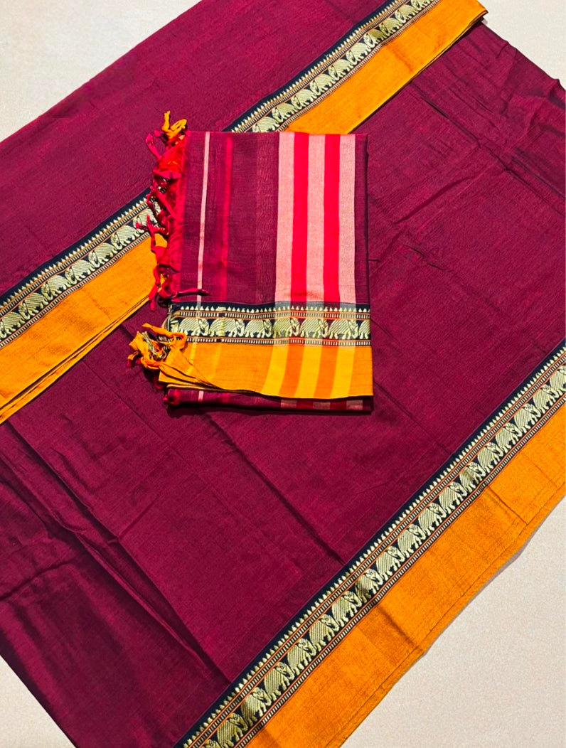 Narayanpeta Elephant Big boarder dress material
