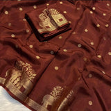 Muslin Silk elephant boarder saree