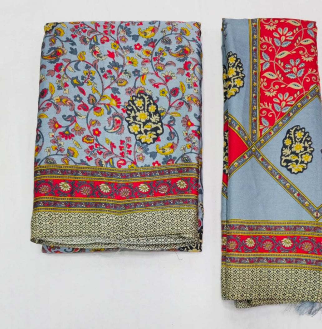 Original Pashmeena saree with Shawl
