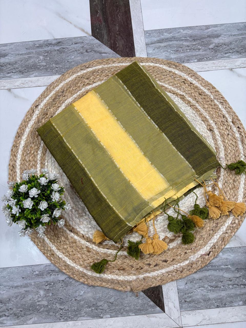 Mul Cotton 120 count Rainbow saree