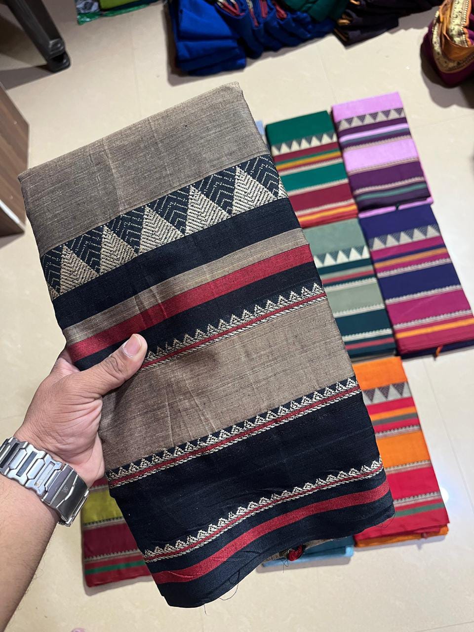 Narayanpeta kanchi style temple boarder saree