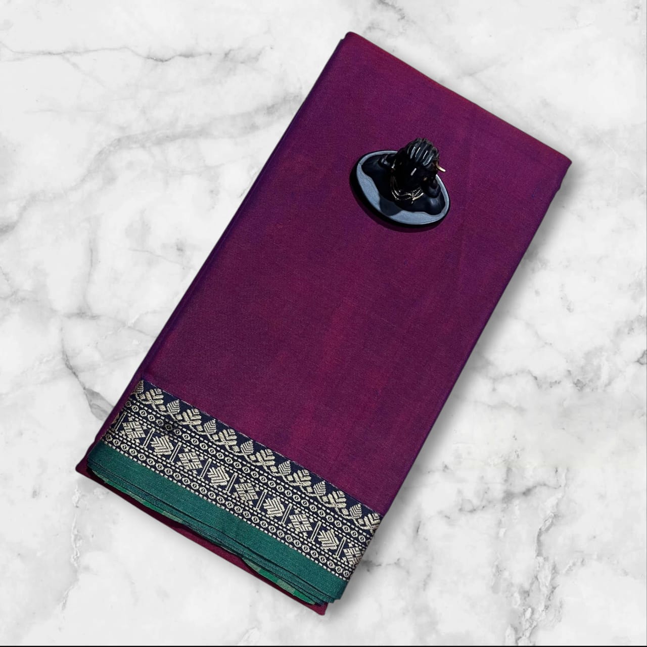 Narayanpeta mercerised cotton saree Rudraksha Sindoor boarder