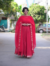 Vintage checks half saree lehanga set