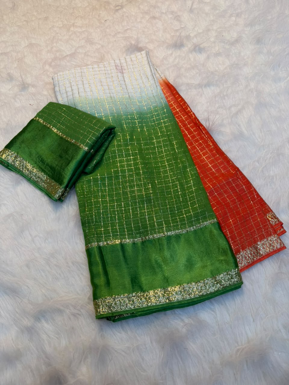 Independence day special viscose georgette saree