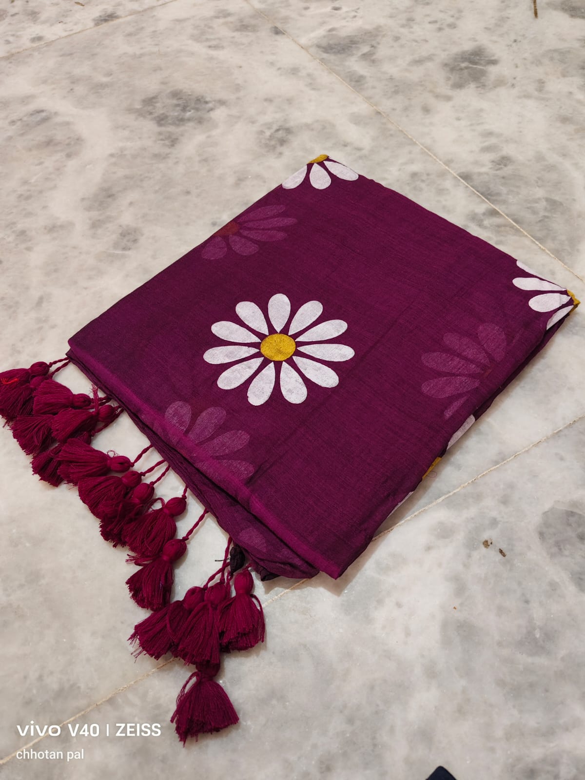 Pure Mul cotton sunflower 🌻 handpainted saree