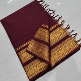 Chettinadu Pure Cotton kanchi zari Saree