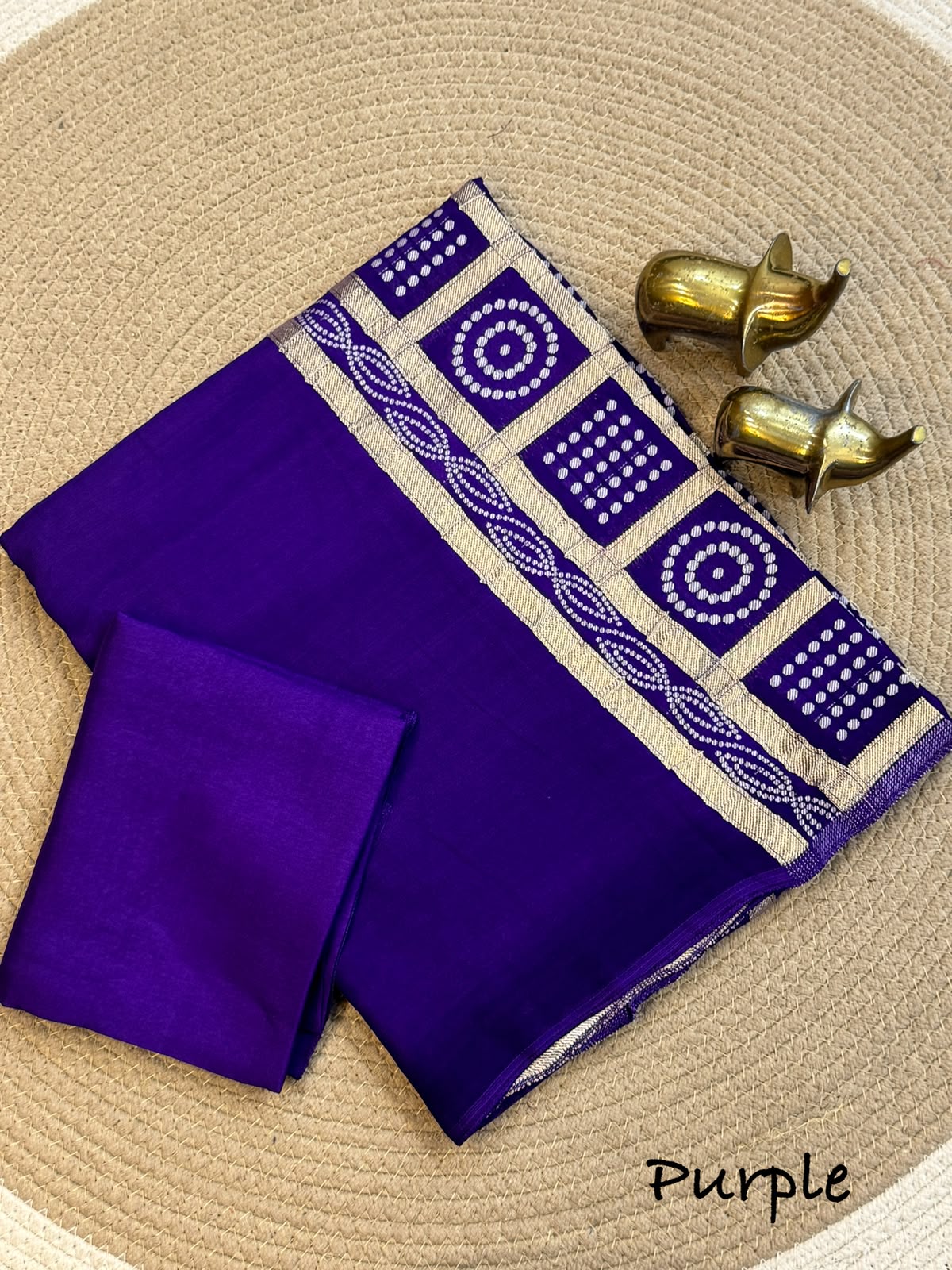 Replica Viscose satin silk saree with bandhej pallu