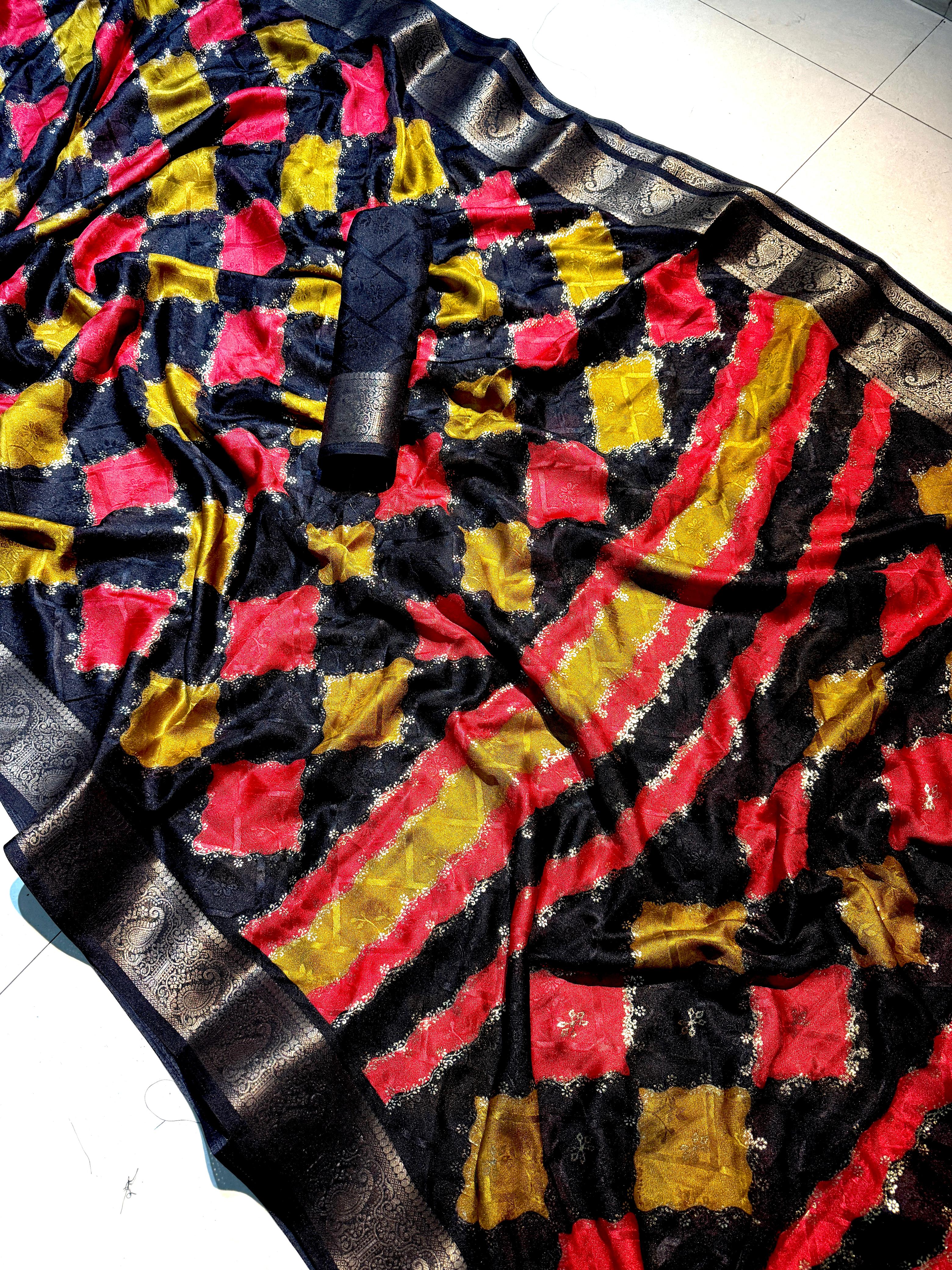 Marshmallow Matte Georgette Rangkat Saree