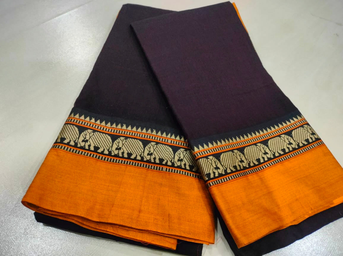 Narayanpeta Elephant Big boarder dress material