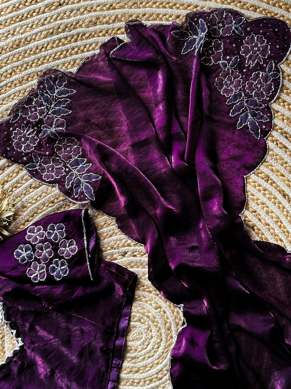 Exclusive space silk party wear saree