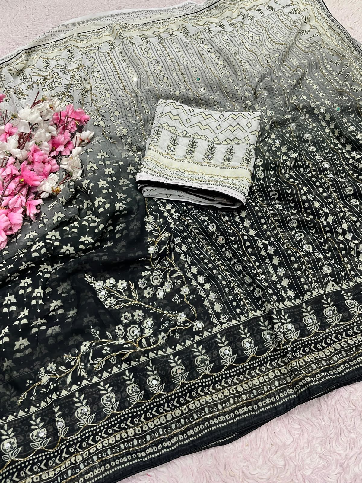 Kareena Kapoor inspired multi shade saree