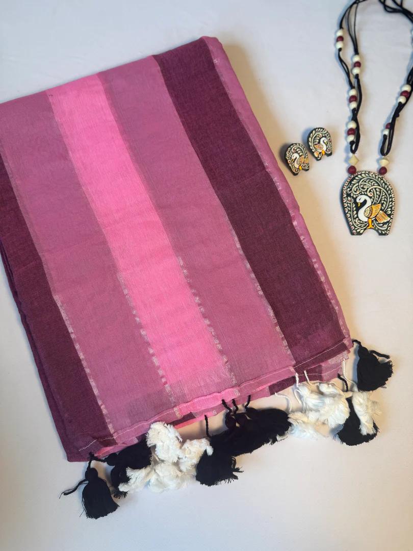 Mul Cotton 120 count Rainbow saree