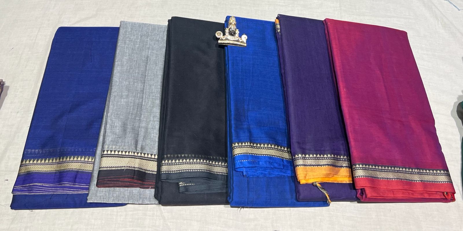 Narayanpeta Mercerised Cotton temple boarder