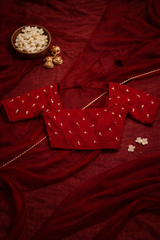 Meera Customised Georgette saree and heavy work blouse