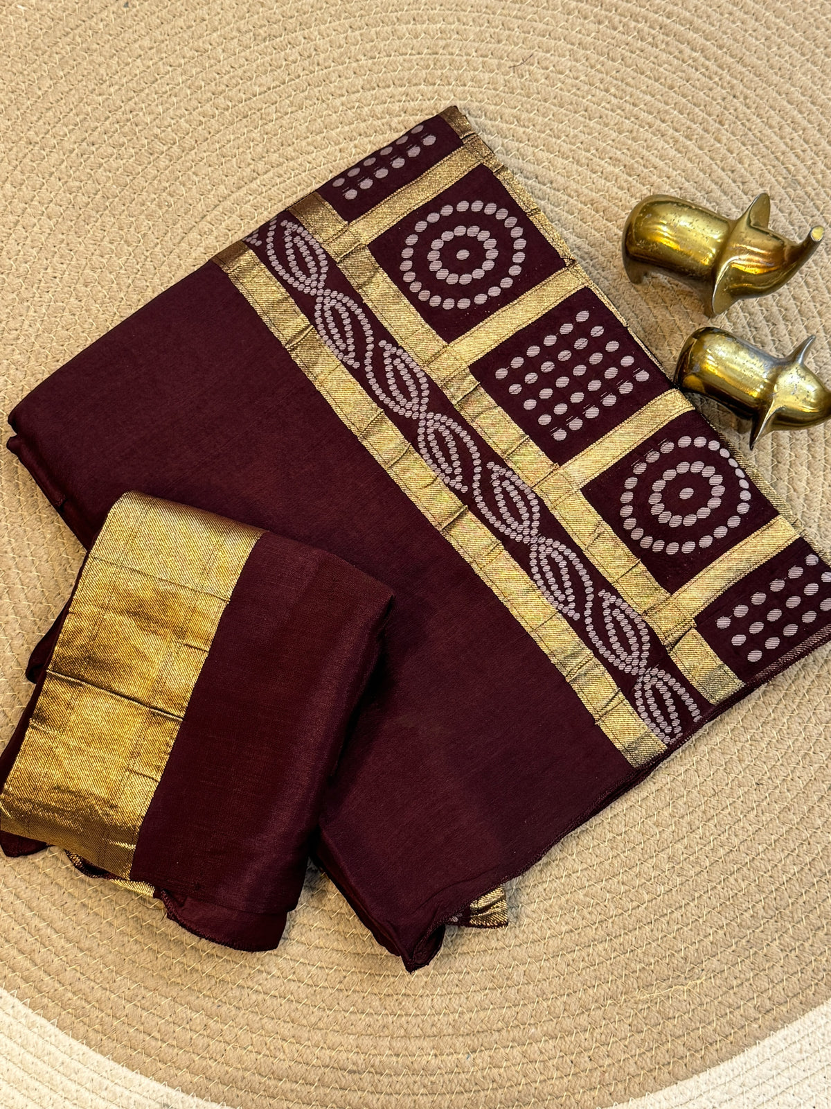 Replica Viscose satin silk saree with bandhej pallu