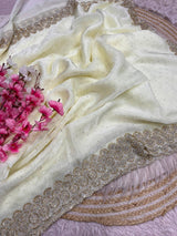 Space Silk diamond work saree