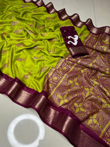 Beautiful marshmellow moss georgette saree
