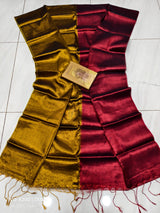 Raga mul tissue cotton dual shade saree
