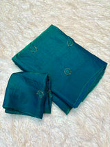 Space silk beads buttis saree