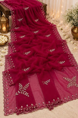 Royal georgette hand work saree