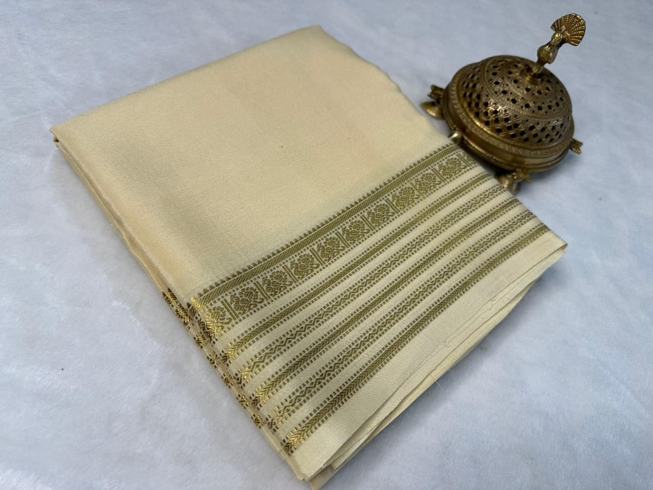 Mysore silk big boarder saree