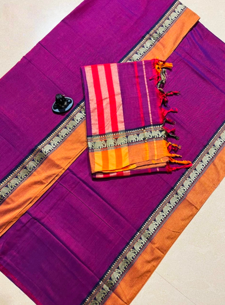 Narayanpeta Elephant Big boarder dress material