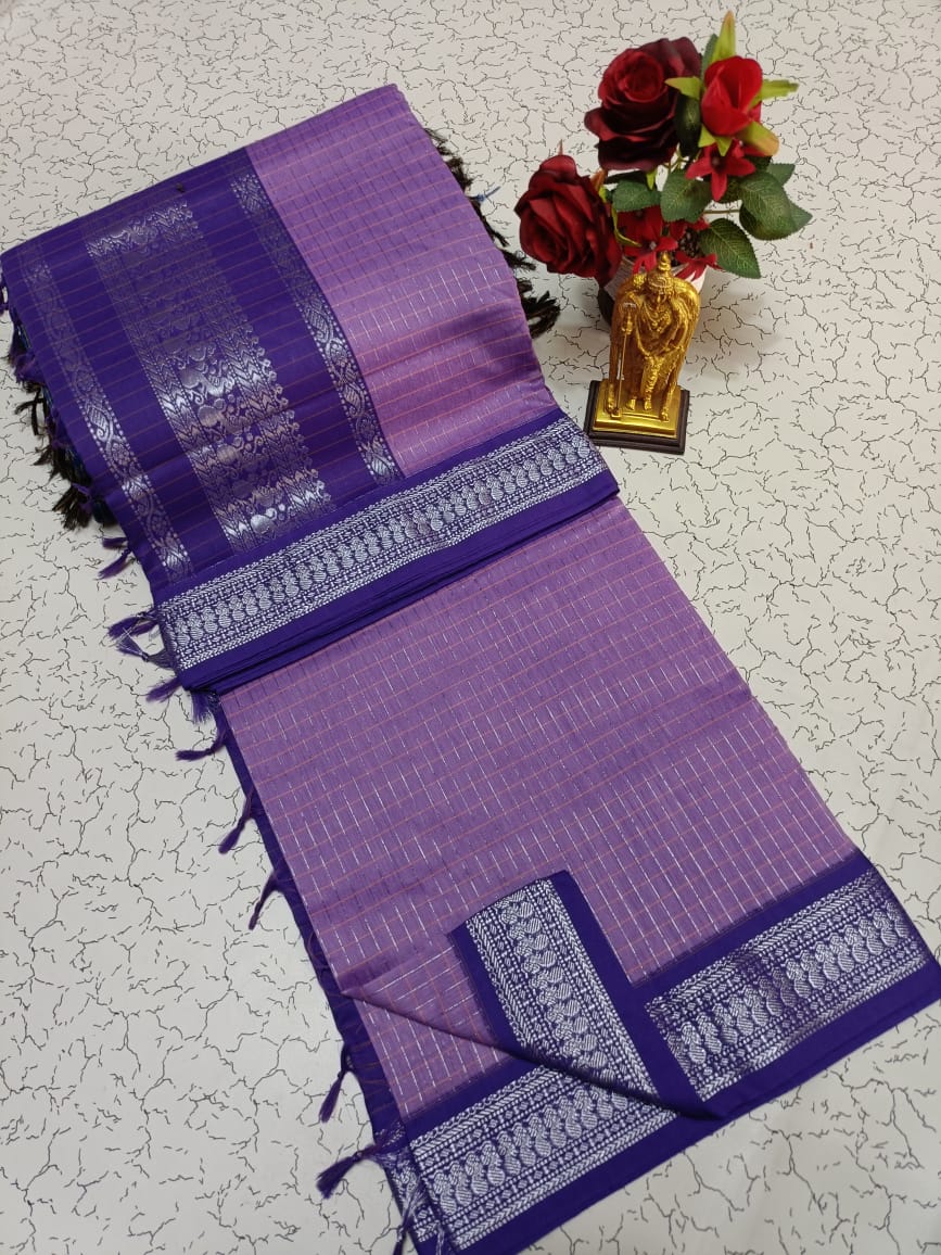Kalyani pattu cotton checks saree