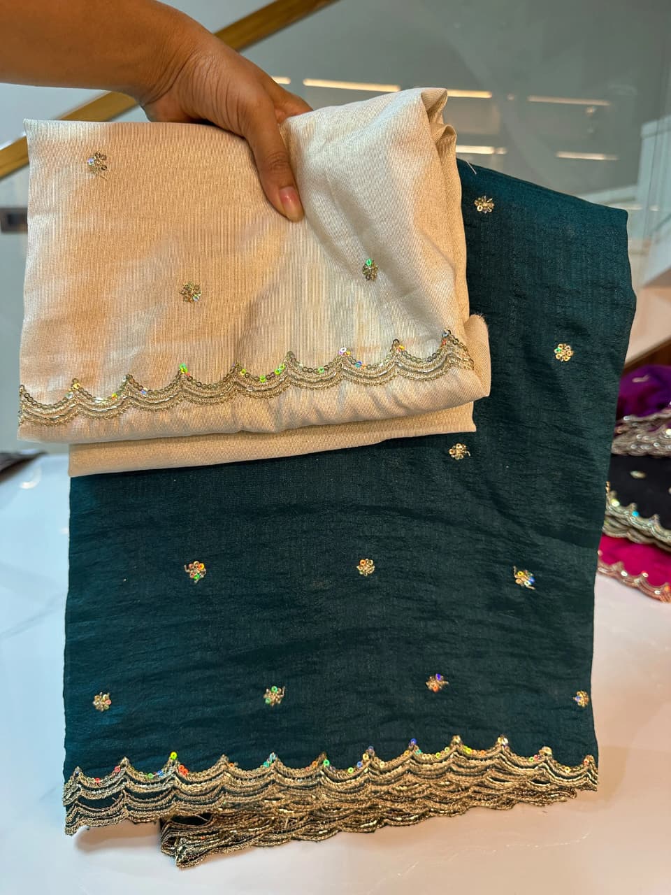 Vichitra silk grand party wear saree