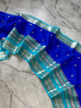 Banarasi soft katan silk contrast boarder saree