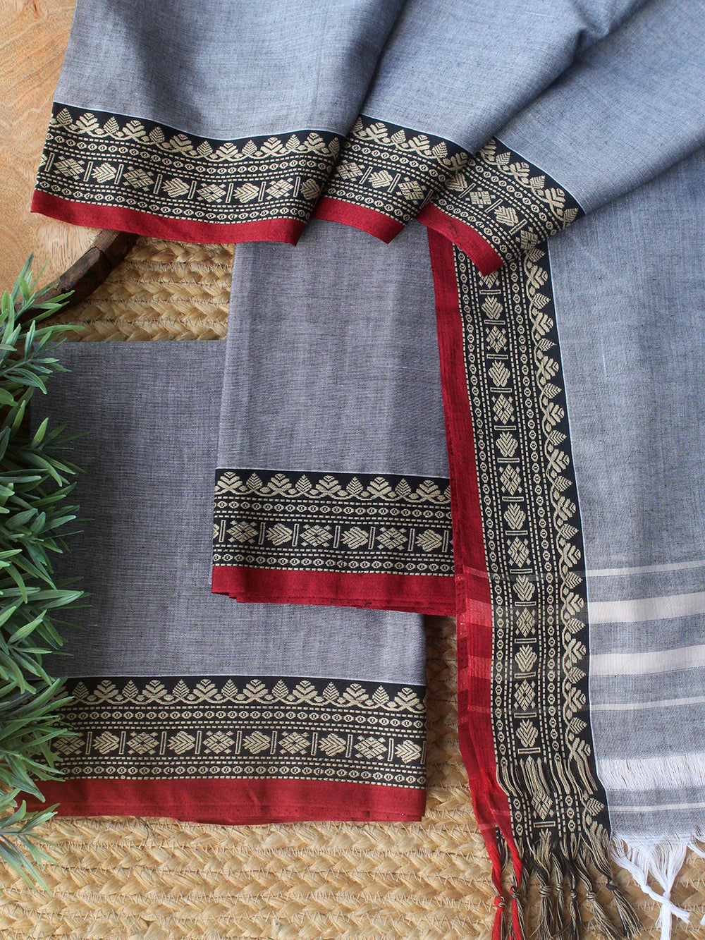 Narayanpeta ruraksha + floral border dress material