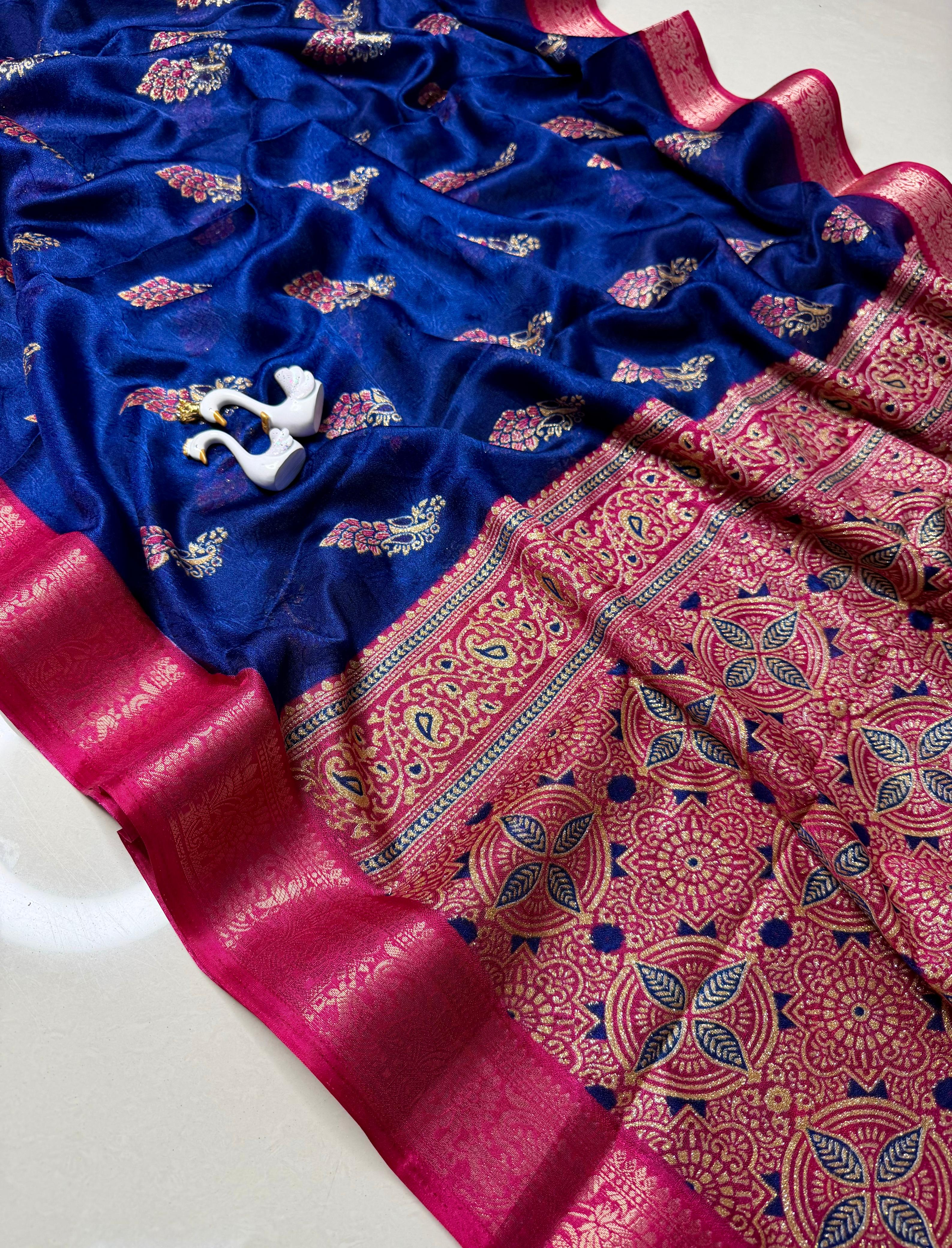 Beautiful marshmellow moss georgette saree