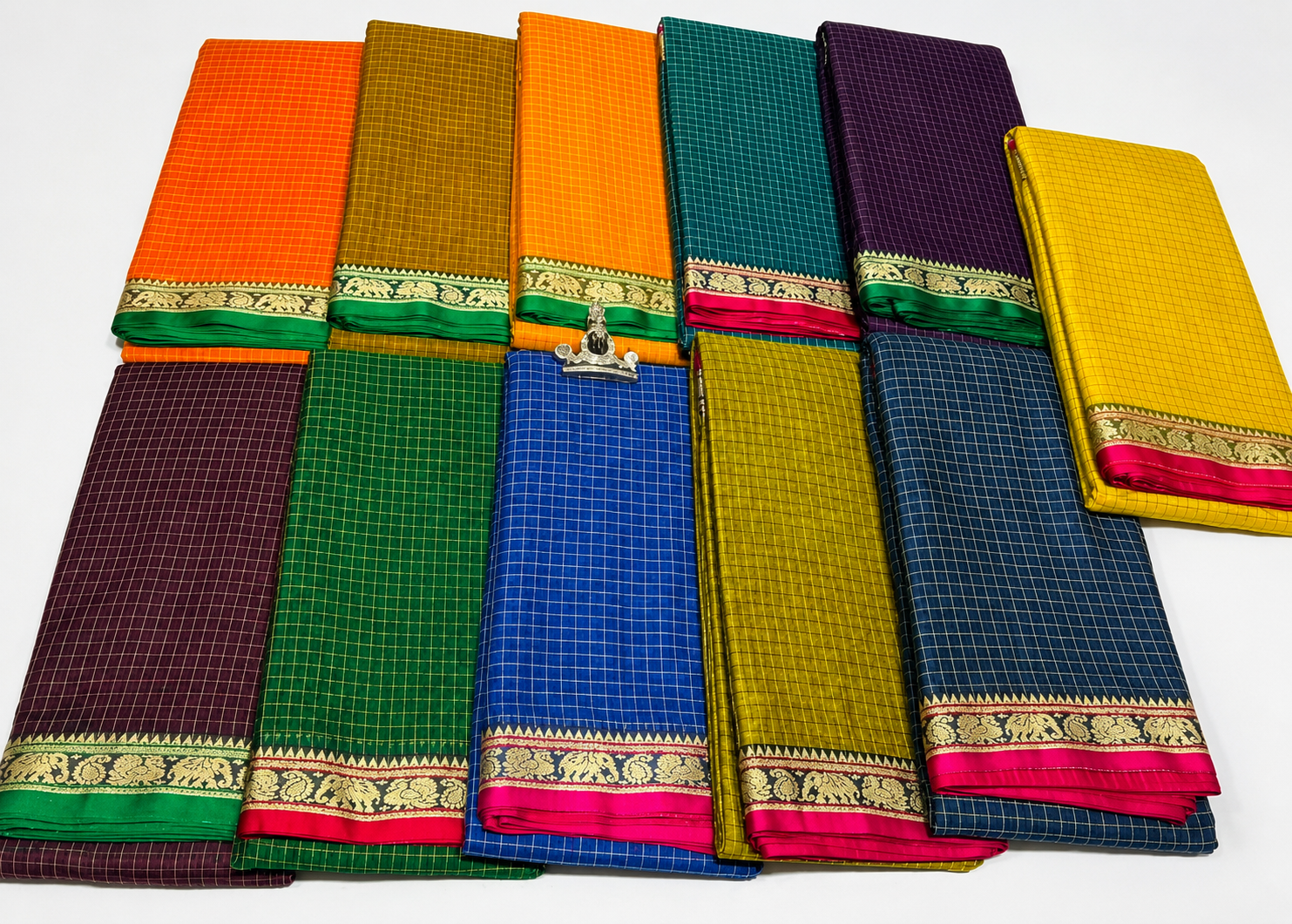 Narayanpeta samantha inspired checks saree
