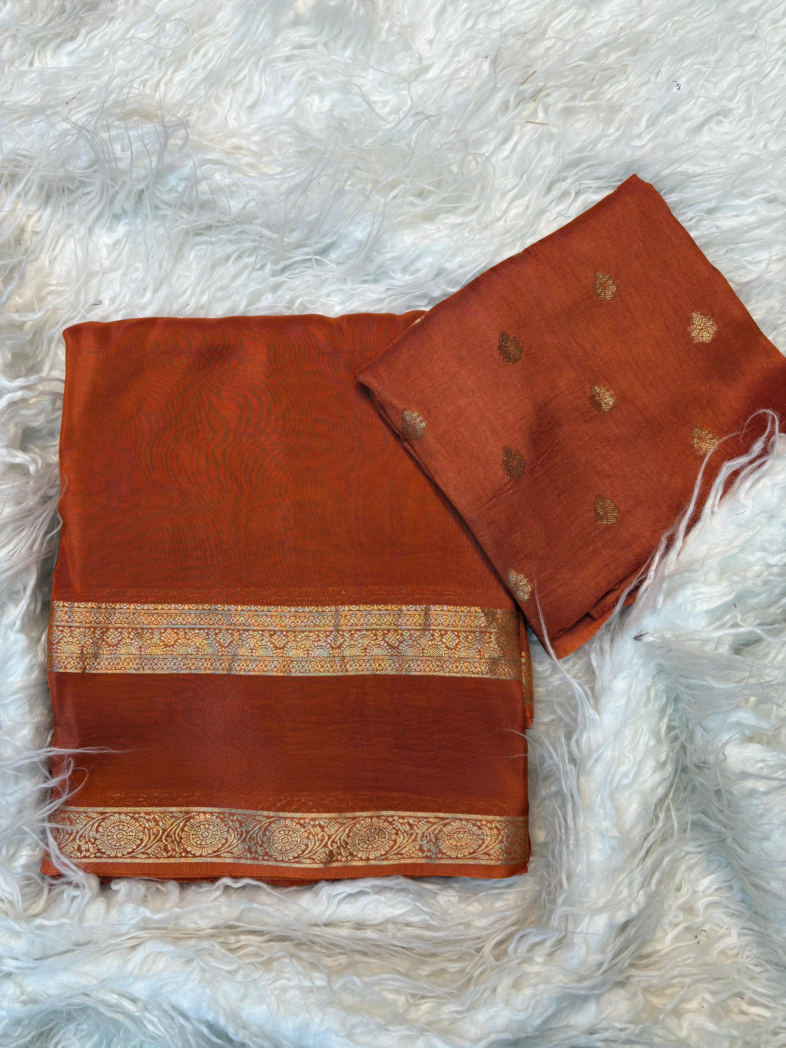 Royal mysore silk gap boarder saree