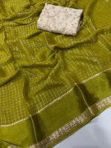 Surabhi- Viscose Georgette weaving checks saree