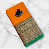 Narayanpeta Mercerised Cotton saree elephant boarder