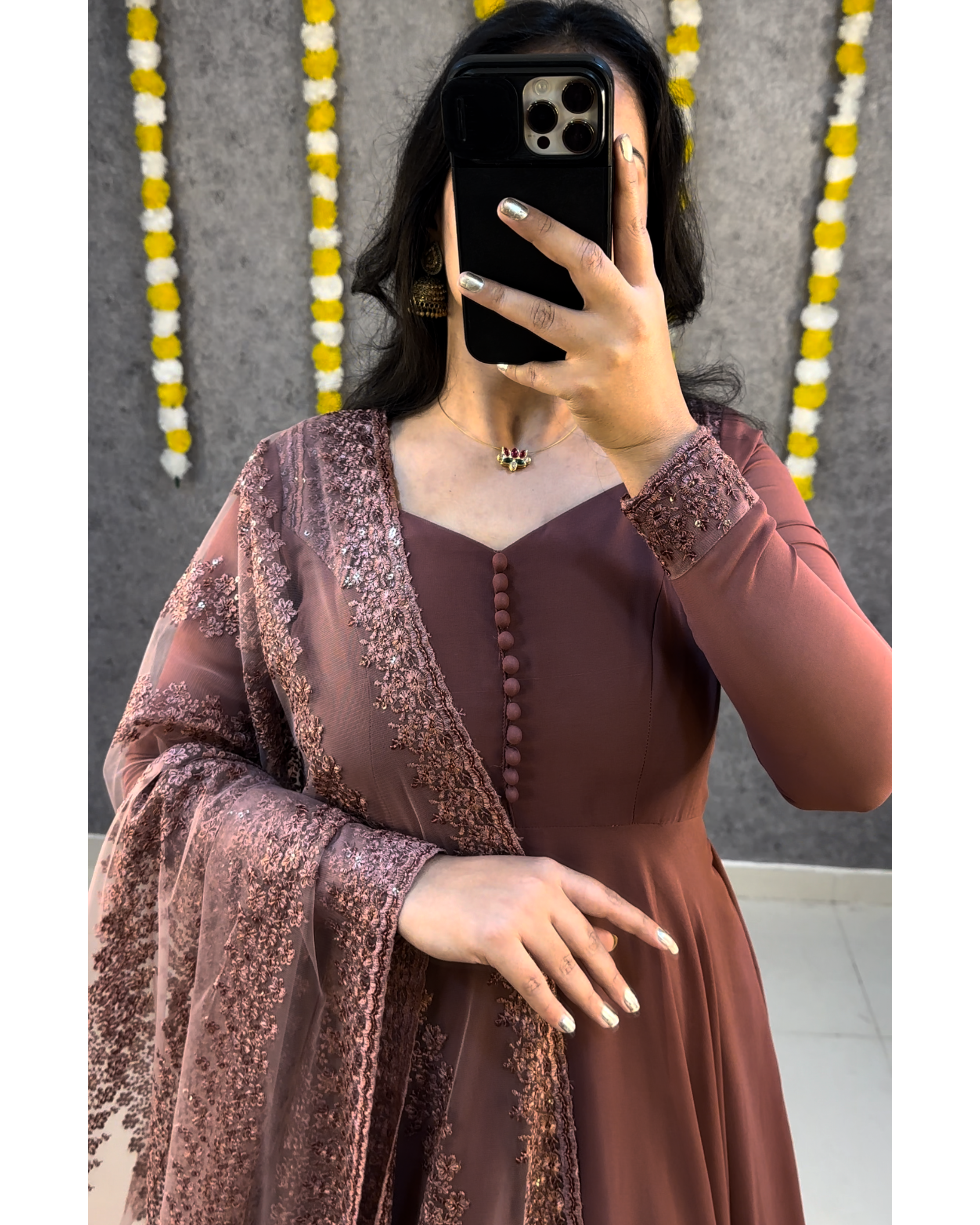 Beautiful Georgette Gown with Duppatta