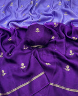 Jute viscose dual shade saree