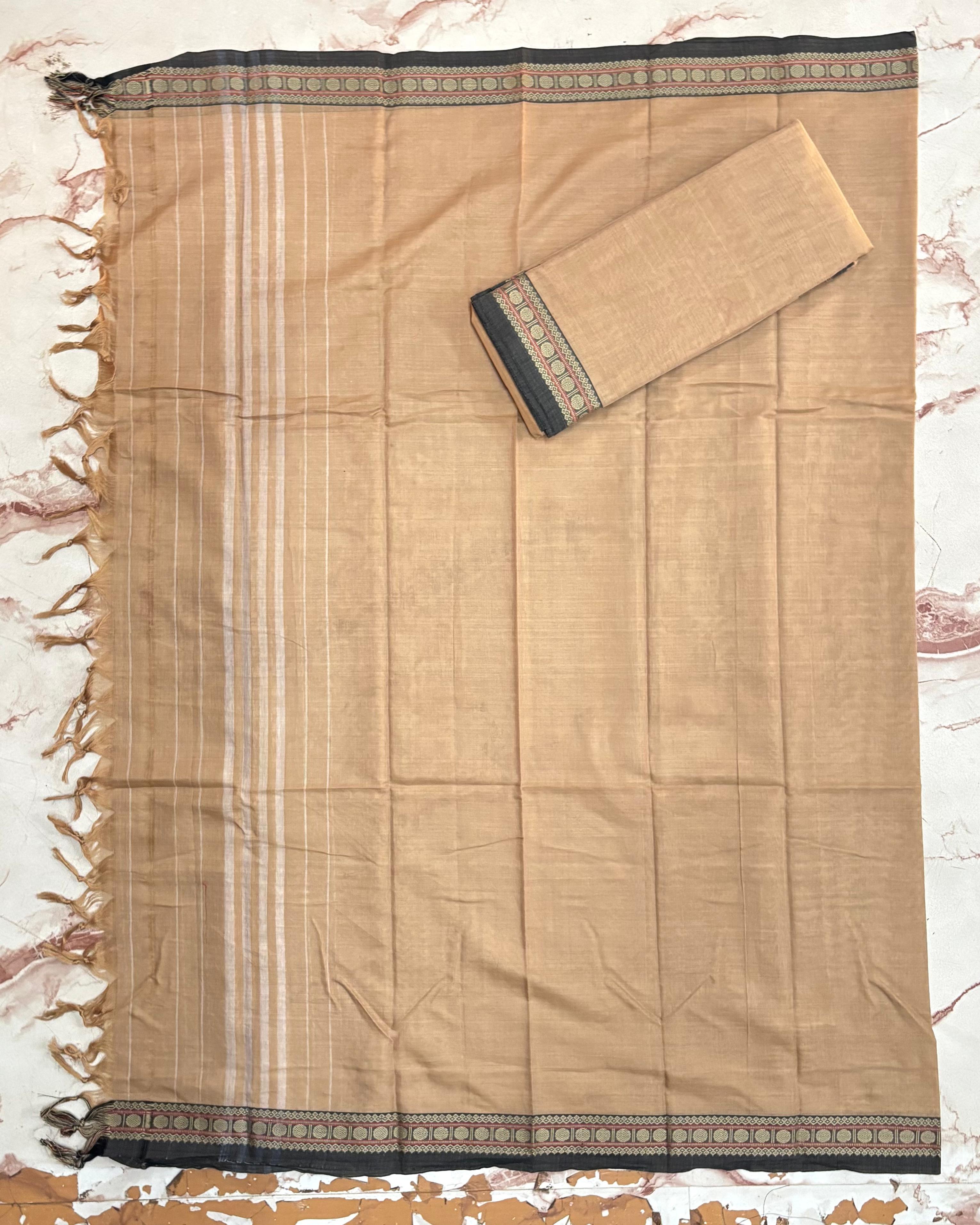 Narayanpeta Handloom Rudraksha boarder Dress material