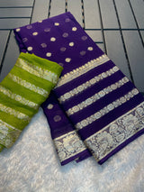 Viscose georgette festive saree