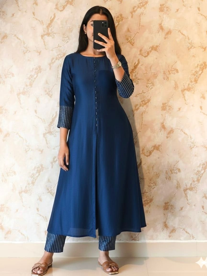 A-Line Hand work Kurti set