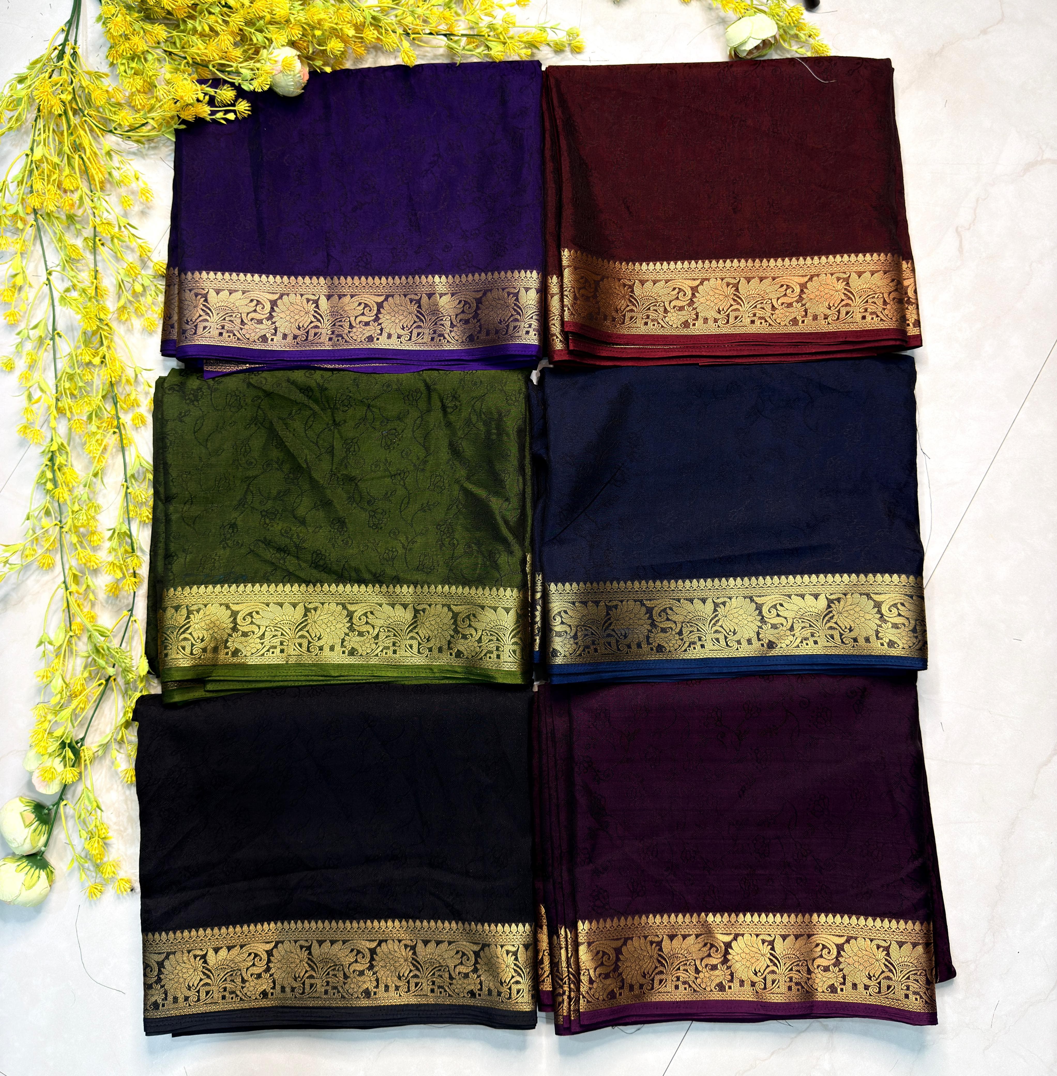 Zari Weaving Marshmellow Georgette Silk Saree