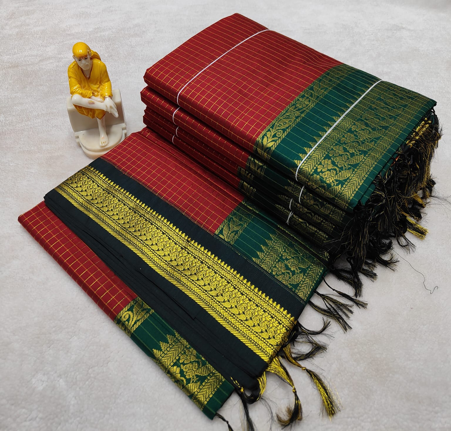 Kalyani pattu cotton checks saree