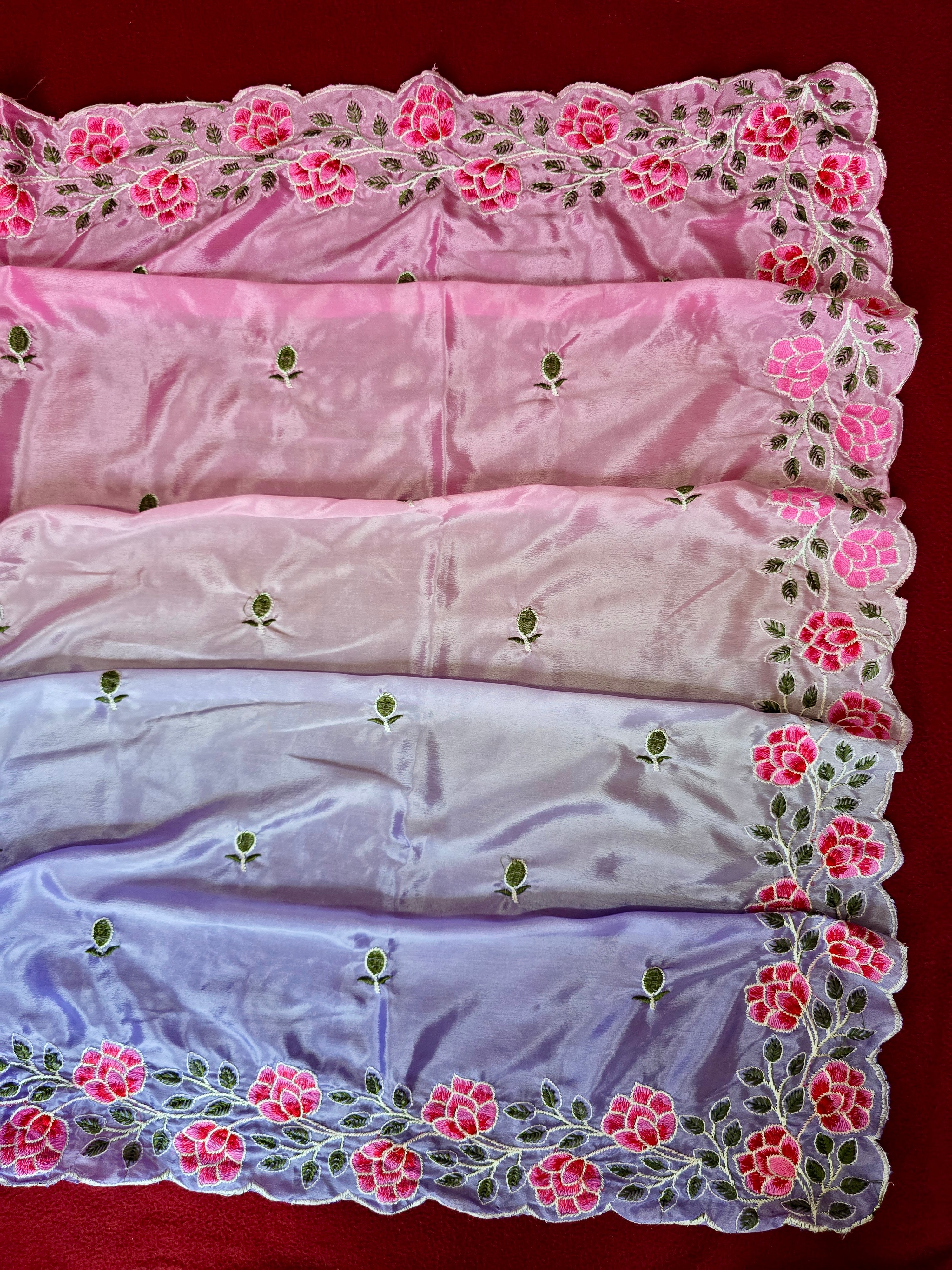 Chinnon Embroidery Saree