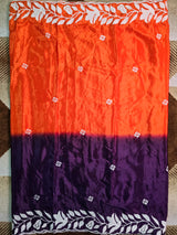 Dual Shade Chinnon Buttis Saree