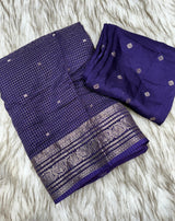 Russian viscose checks saree