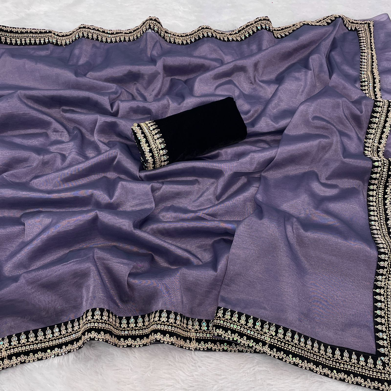 Soft Tissue Net Saree