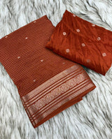 Russian viscose checks saree