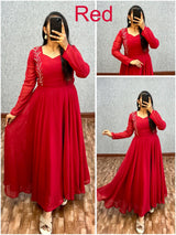 Faux Georgette Handwork Frocks