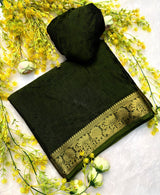 Zari Weaving Marshmellow Georgette Silk Saree