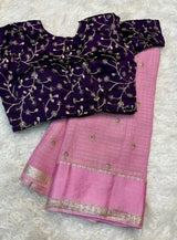 Surabhi- Viscose Georgette weaving checks saree